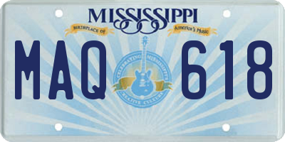 MS license plate MAQ618