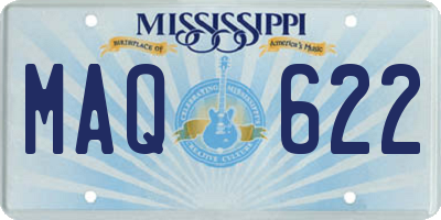 MS license plate MAQ622