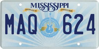 MS license plate MAQ624