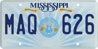 MS license plate MAQ626