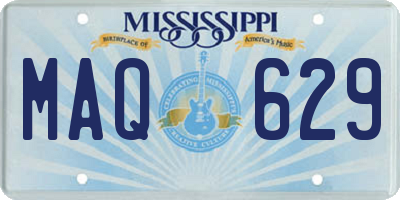 MS license plate MAQ629