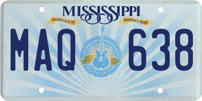 MS license plate MAQ638