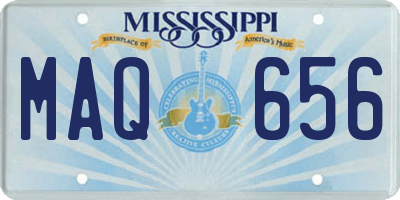 MS license plate MAQ656