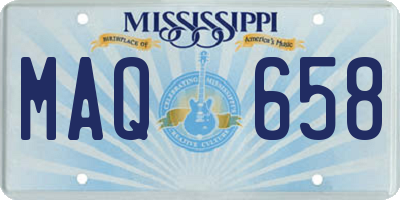 MS license plate MAQ658