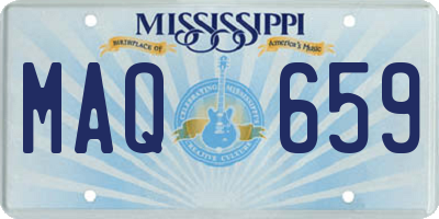 MS license plate MAQ659