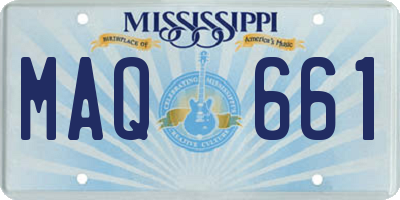 MS license plate MAQ661