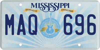MS license plate MAQ696