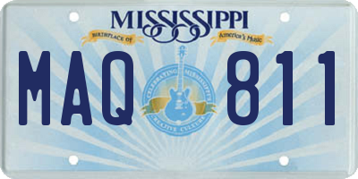 MS license plate MAQ811