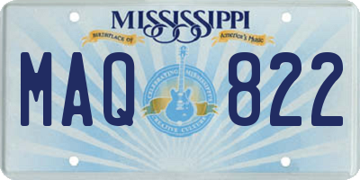 MS license plate MAQ822