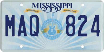MS license plate MAQ824