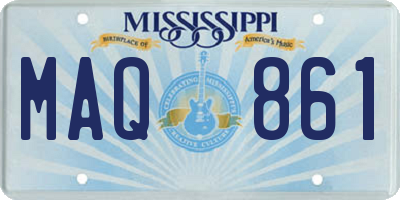 MS license plate MAQ861