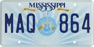 MS license plate MAQ864