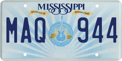 MS license plate MAQ944