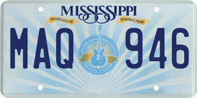 MS license plate MAQ946