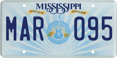 MS license plate MAR095
