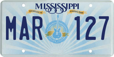 MS license plate MAR127