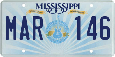 MS license plate MAR146