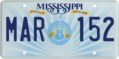 MS license plate MAR152