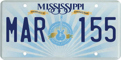 MS license plate MAR155