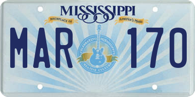MS license plate MAR170