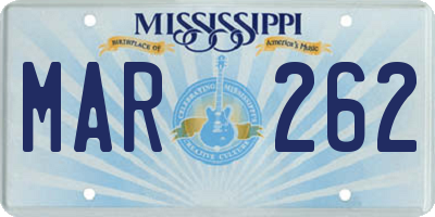 MS license plate MAR262