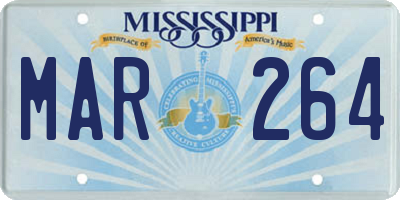 MS license plate MAR264