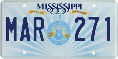 MS license plate MAR271