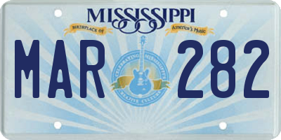MS license plate MAR282