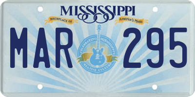 MS license plate MAR295