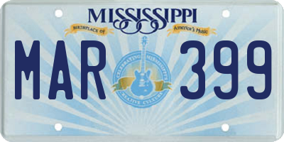 MS license plate MAR399