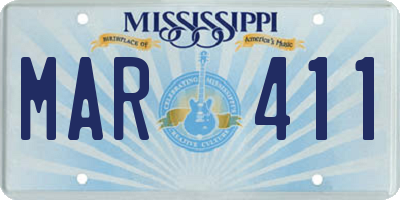 MS license plate MAR411