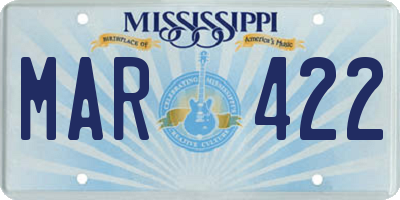 MS license plate MAR422