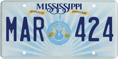 MS license plate MAR424