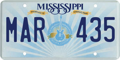MS license plate MAR435