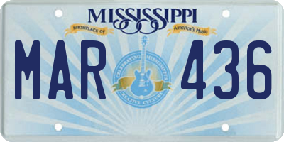 MS license plate MAR436