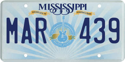 MS license plate MAR439
