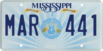 MS license plate MAR441