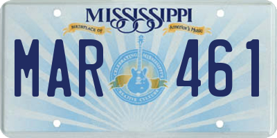 MS license plate MAR461