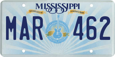 MS license plate MAR462