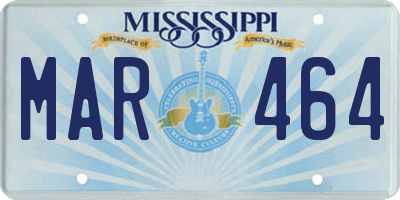MS license plate MAR464
