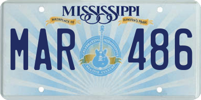 MS license plate MAR486