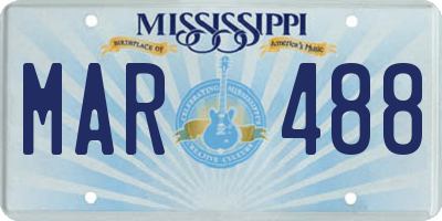 MS license plate MAR488