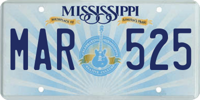 MS license plate MAR525