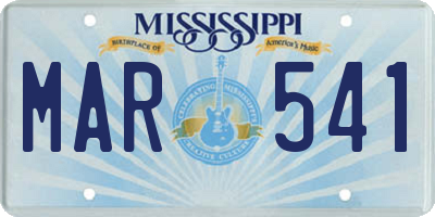 MS license plate MAR541