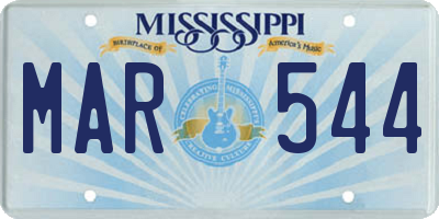 MS license plate MAR544