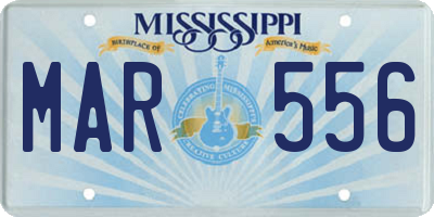 MS license plate MAR556