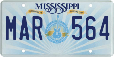 MS license plate MAR564