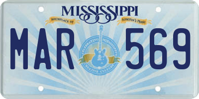 MS license plate MAR569