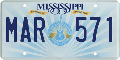 MS license plate MAR571