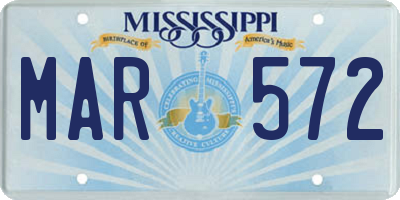 MS license plate MAR572
